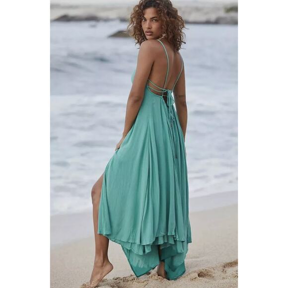 Free People teal Endless Summer Maxi Dress - Picture 1 of 7